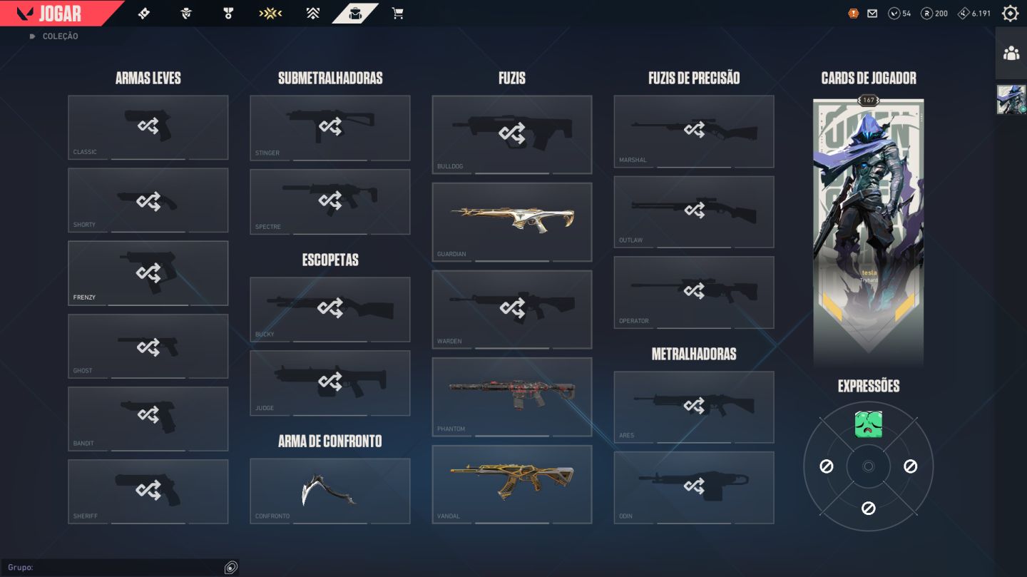 CONTA IMORTAL COM SKINS - FOICE CEIFADOR - 2 VANDAL - ETC