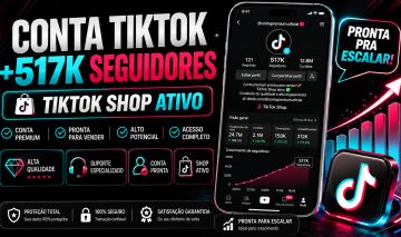 [+517.000 SEGUIDORES] TIKTOK SHOP ATIVO | PRONTA PARA FATURAR | ENTREGA RÁPIDA