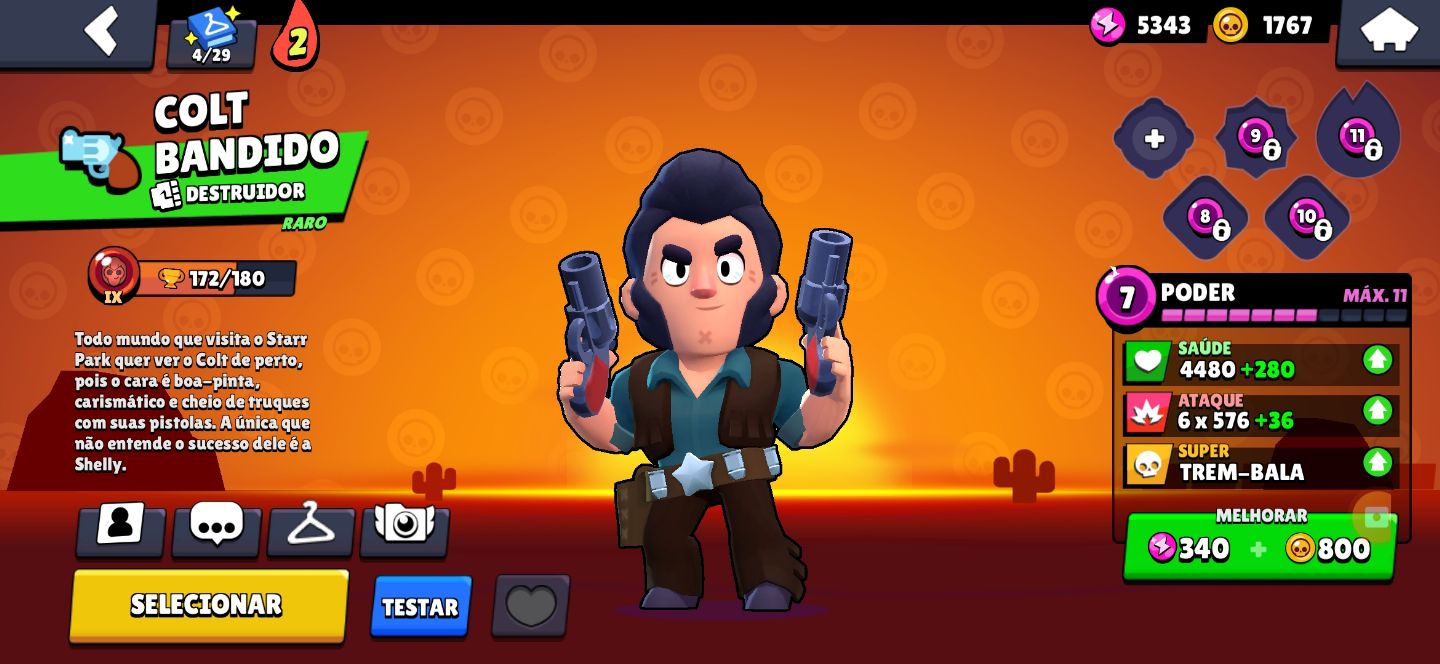 Conta Brawl Stars com quase 5000 Troféus e +38 Brawlers