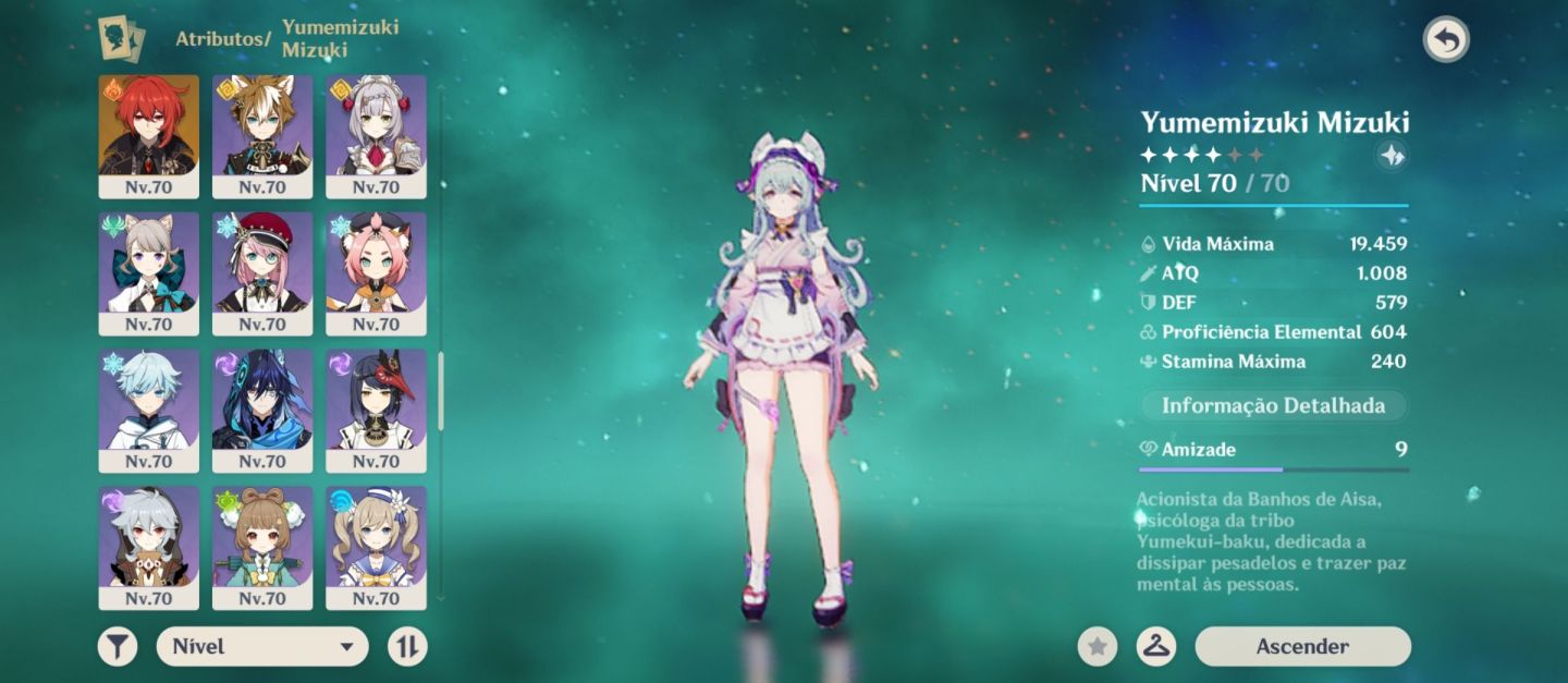 CONTA GENSHIN IMPACT AR60 | 86 PERSONAGENS | FURINA C2R1 | MUITAS ASSINATURAS