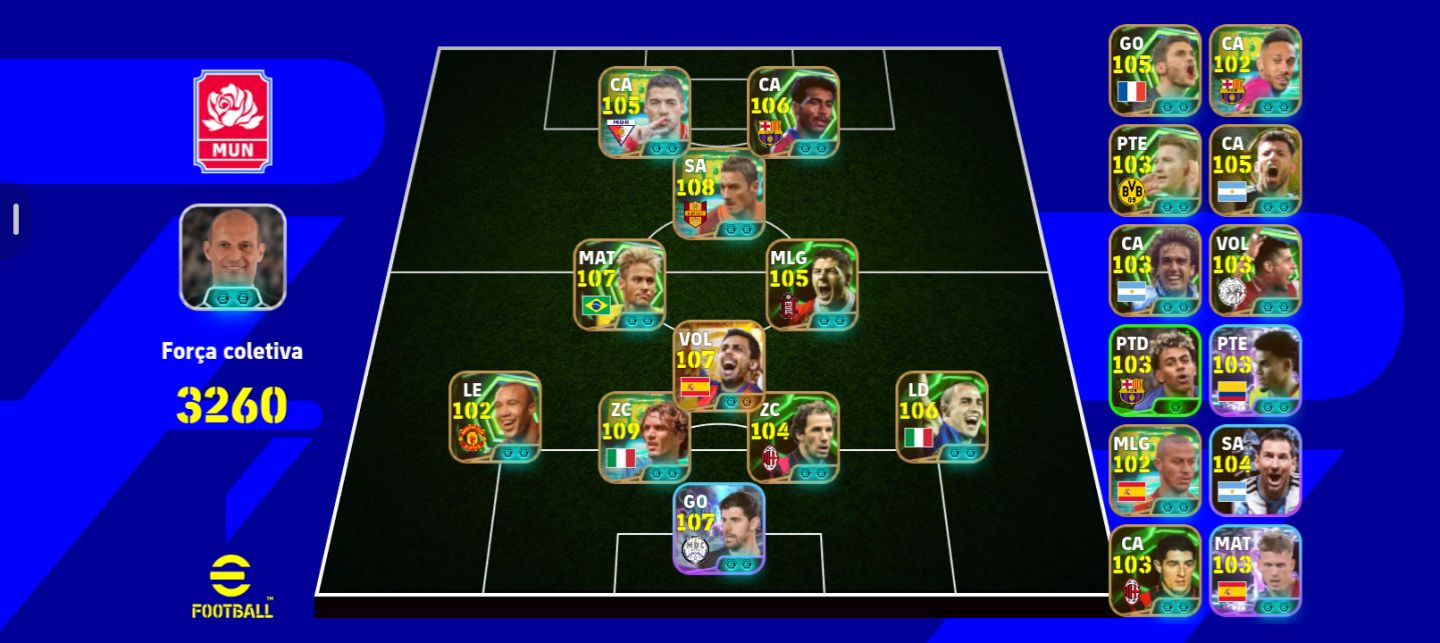 CONTA EFOOTBALL COM VÁRIOS JOGADORES