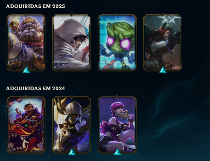 CONTA LEAGUE OF LEGENDS NVL 243 500K ZED 83 SKINS