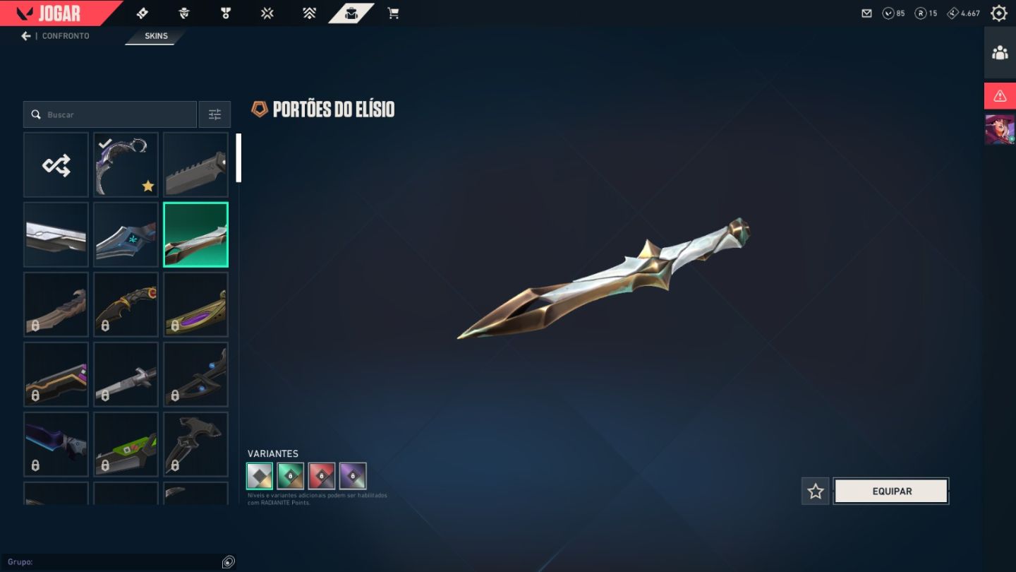 Valorant Nível 67 | Vandal Gaia + Karambit Saqueadora + Phantom pinaculo
