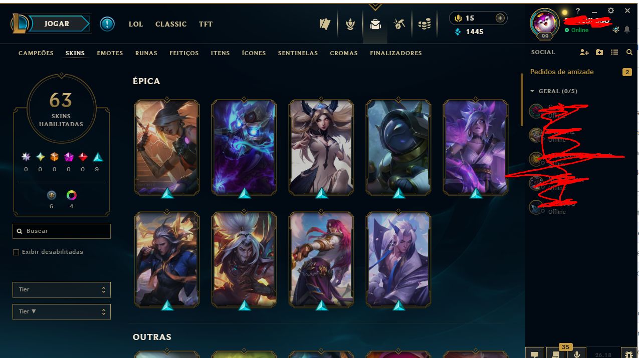 CONTA VALORANT E LEAGUE OF LEGENDS! ÚNICO DONO!