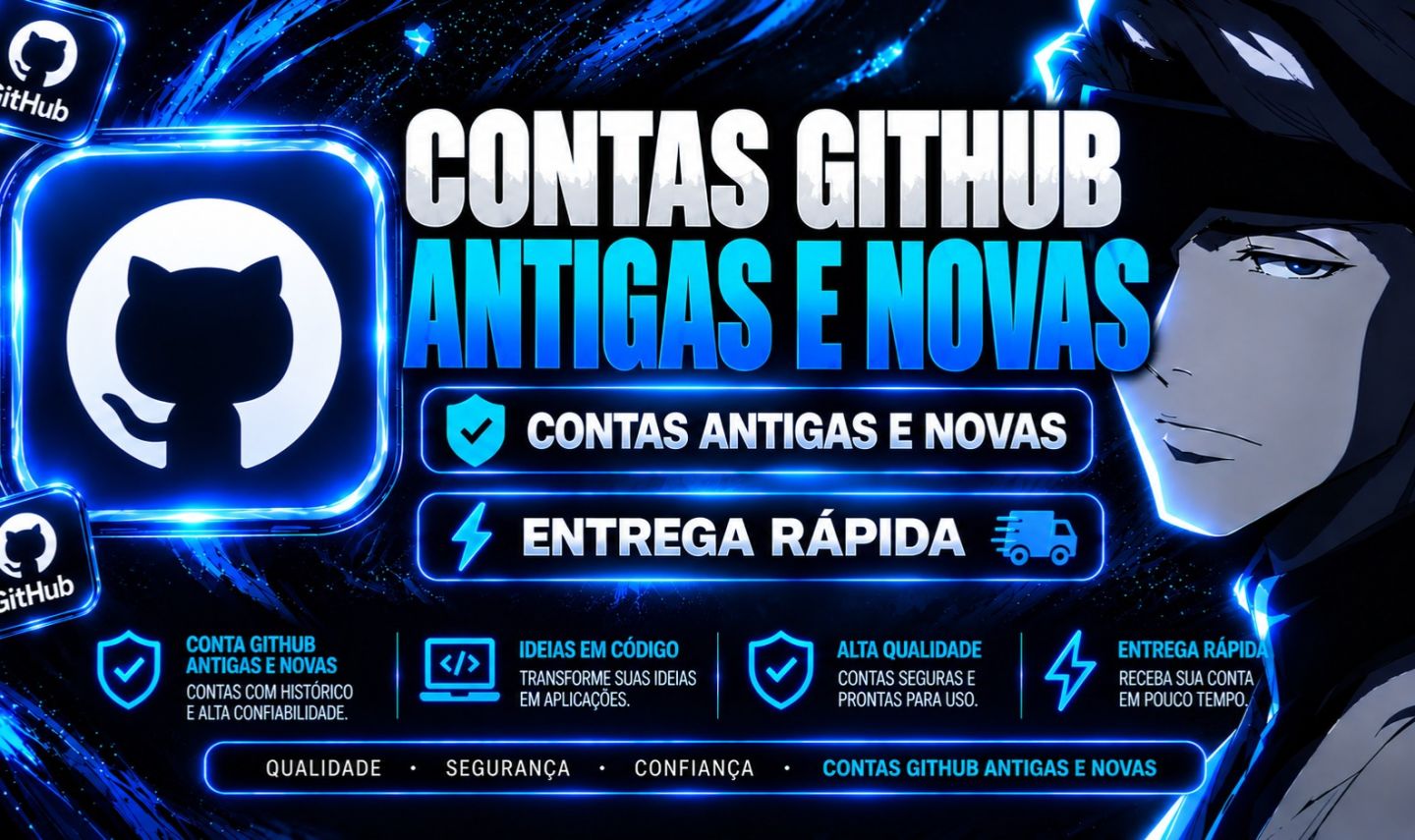 Contas GitHub Antigas e Novas | Entrega Rapida