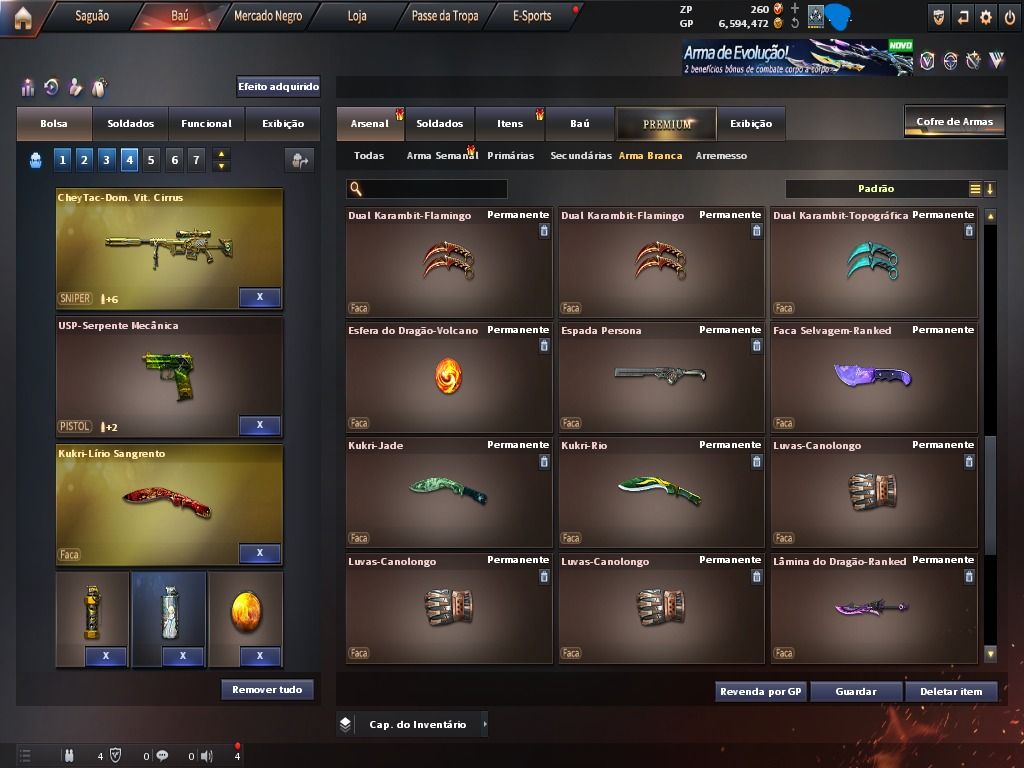 Conta Top Crossfire br, 17 vips rank on