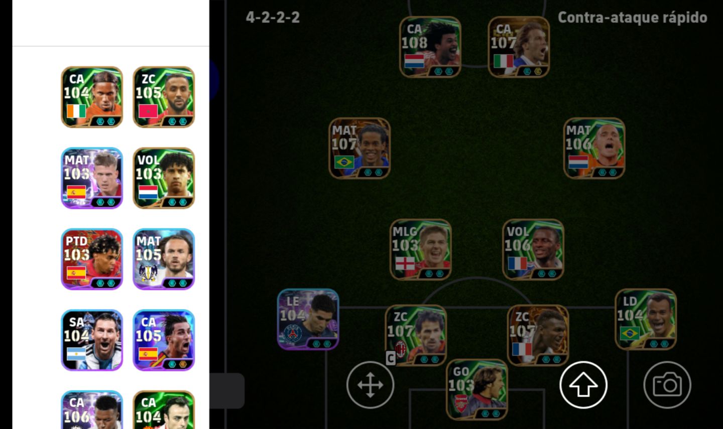 CONTA DE EFOOTBALL COM DEL PIERO 108+CRIS + 108 + ENTRE OUTROS JOGADORES