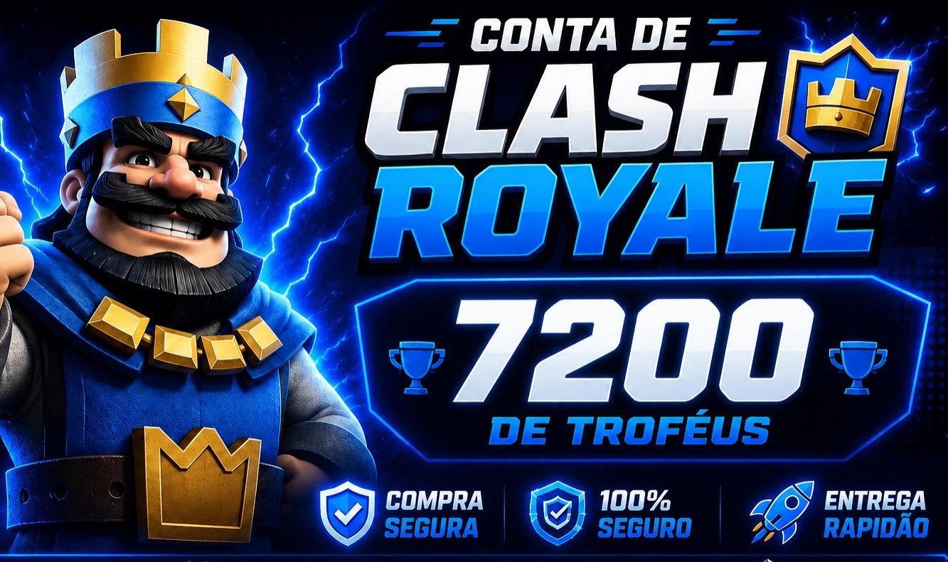 Conta De Clash Royale 7.2K | 1.260 Gemas | 404K Gold | Mestre I | 117/122 Cartas