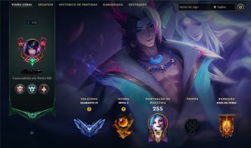 Conta smurf main adc diamante 4 mmr bom muitas skins boas nos espólios