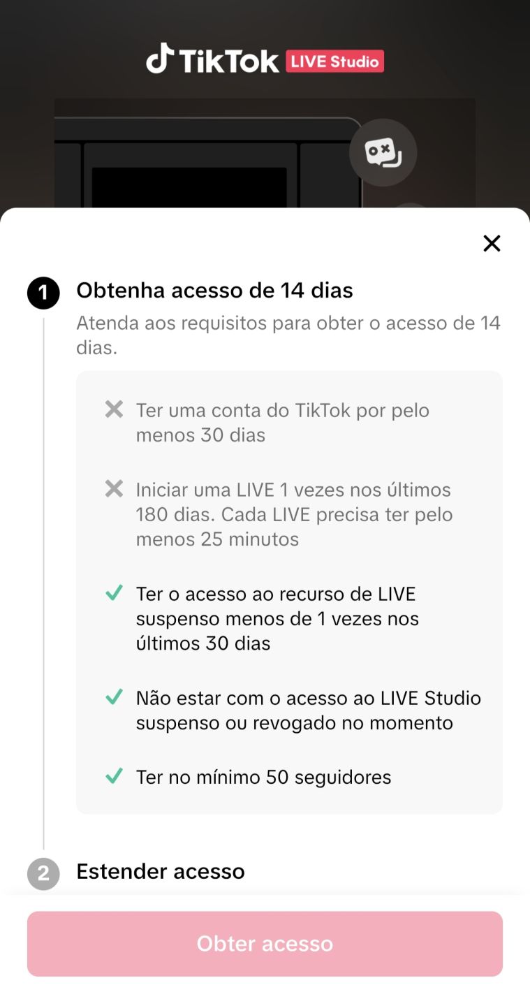 TikTok Live Studio PC Requisitos Pendentes