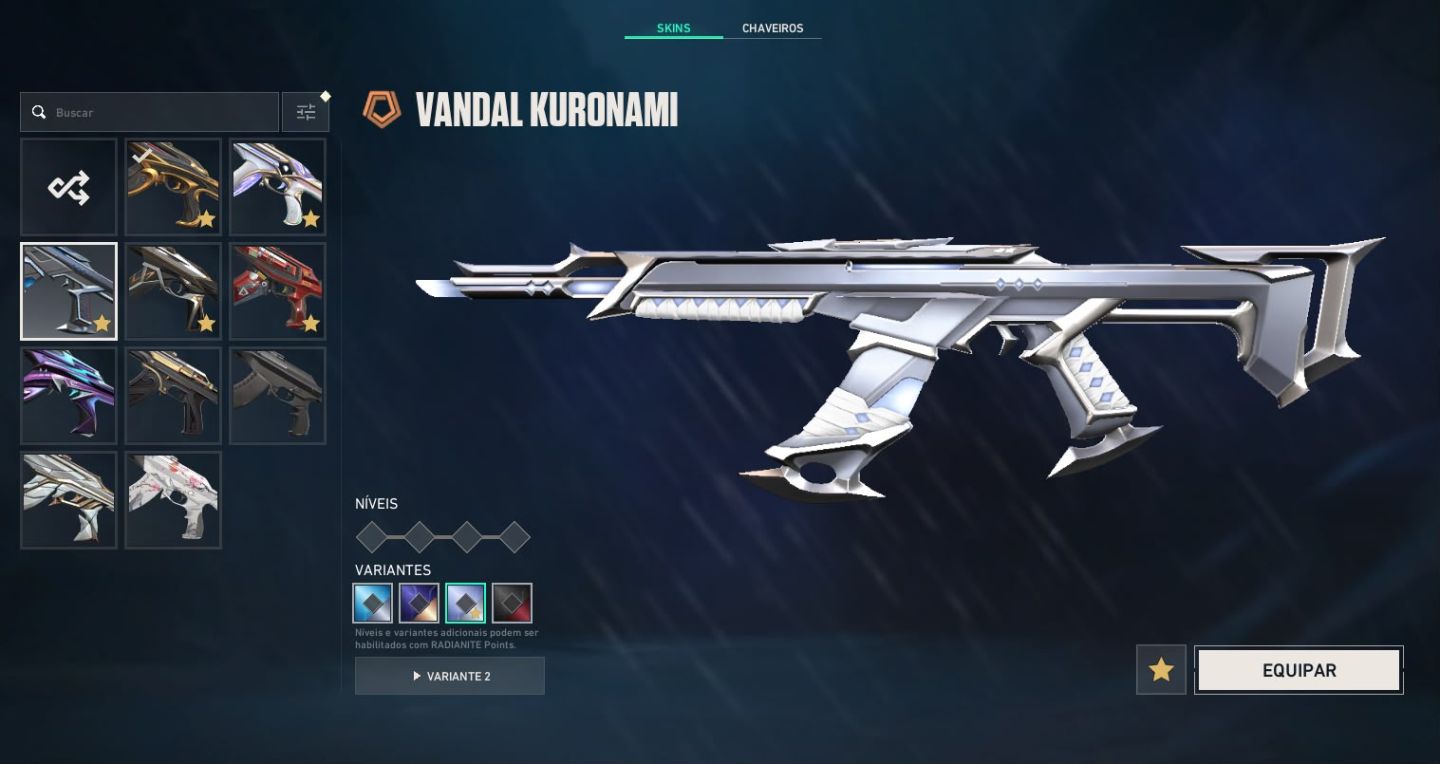 Conta Valorant com muitas skins (Pack Kuronami 1)