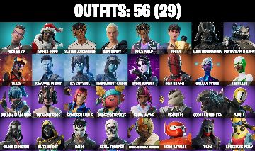 FORTNITE 56 SKINS | BACKLASH | GALAXY SCOUT | RED KNIGHT | DARTH VADER OG