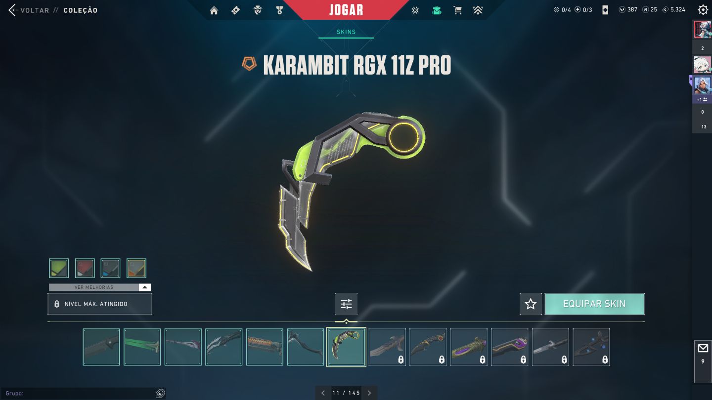 Conta Nivel 300 com varias Skin, Mais de 2k de Skin