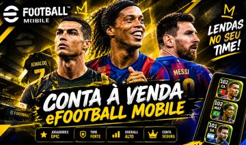 CONTA eFOOTBALL MOBILE COM CRAQUES! MESSI, CR7, TOURÉ E MUITO MAIS