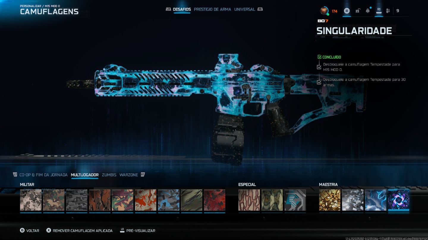 Conta bo7 com todas camuflagens e skin lendaria horizonte nexus mais algun itens