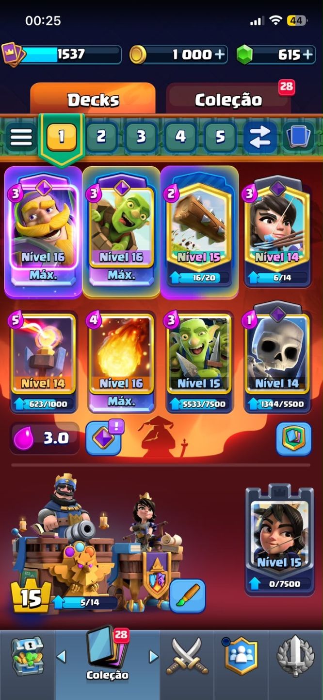 Conta clash royale 10.500 troféus