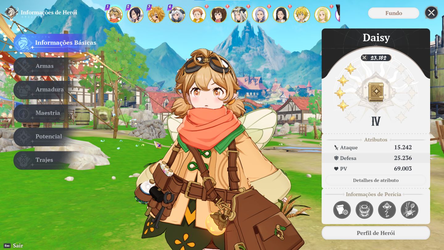 7DS ORIGIN | CONTA COM DERIERE P7 + MERLIN P5 + PERSONAGENS E RECURSOS