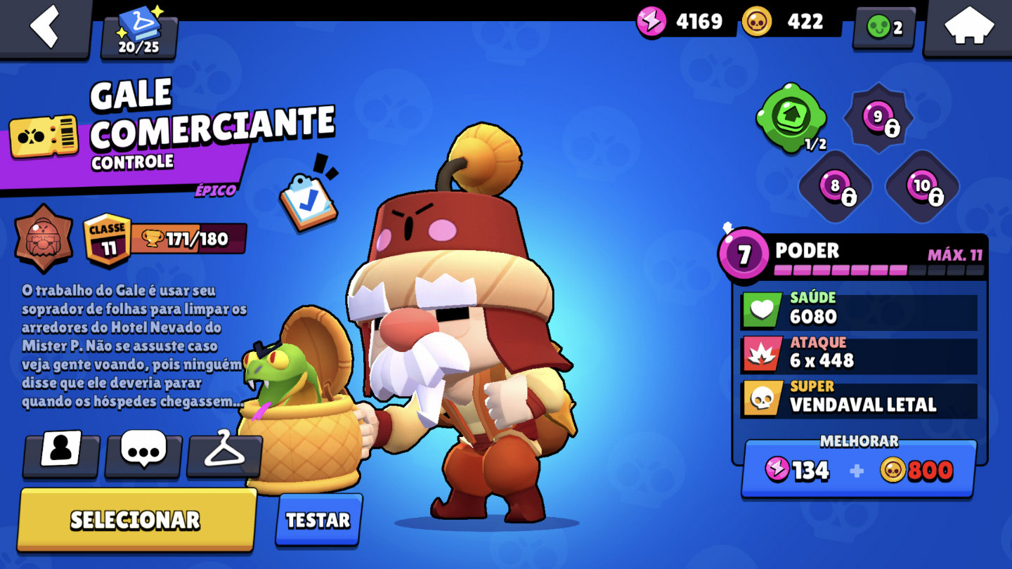 CONTA BRAWL STARS COM 14.700 TROFEUS,4 LENDARIOS, SKIN PRIMEIRO PASSE E MAIS