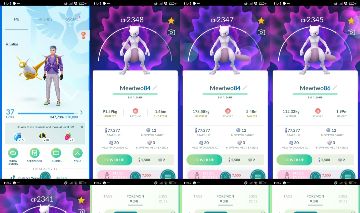NÍVEL 37 38 LENDÁRIOS + 4 Mewtwo + 36 SHINY + EVENTOS D038