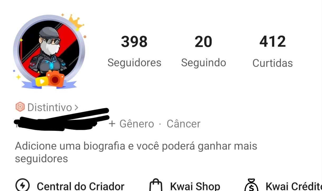 Conta Kwai 400 seguidores