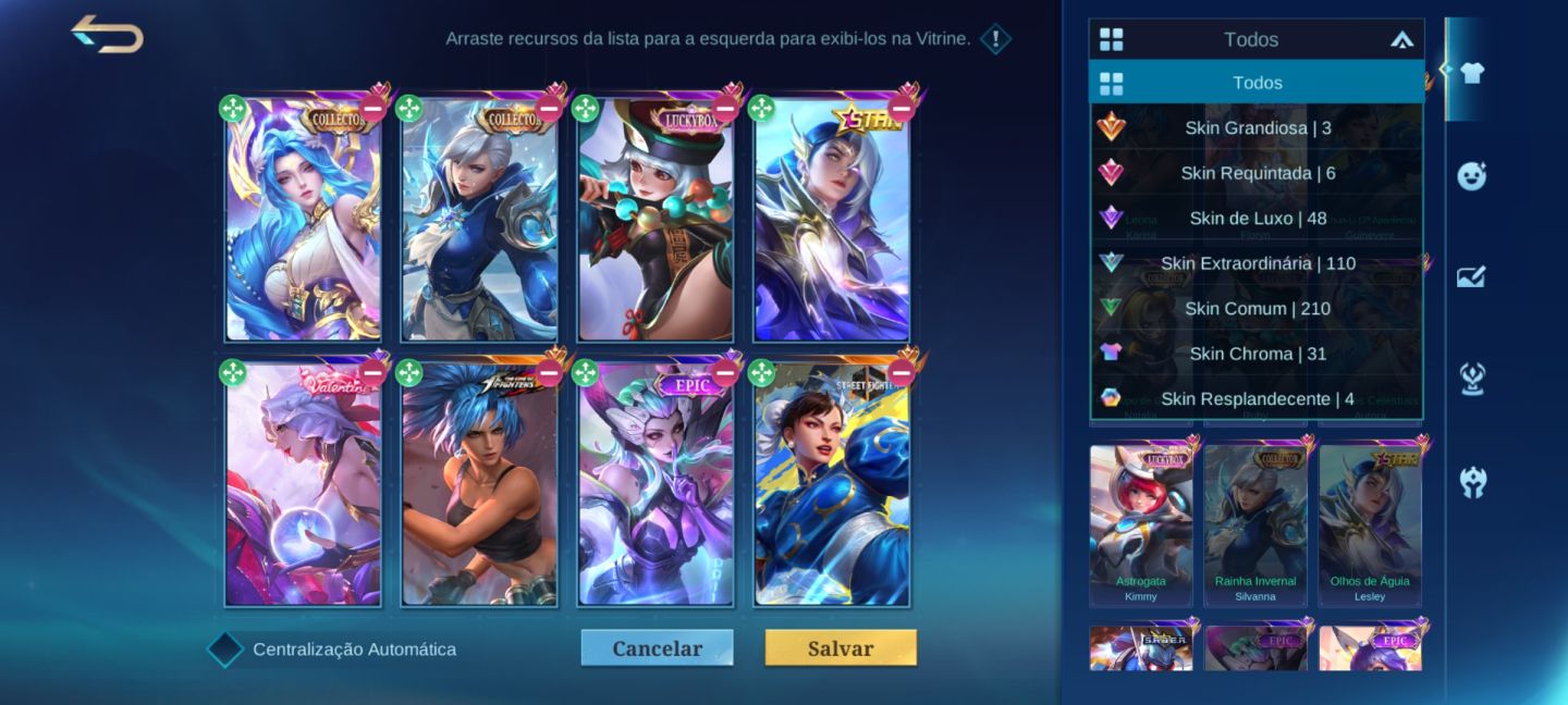 CONTA RARA de MOBILE LEGENDS COM MUITA SKIN - GUINEVERE CHUN LI E MUITO MAIS