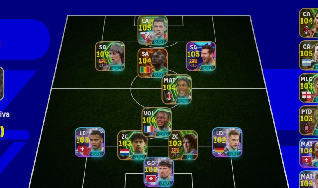 Conta eFootball 3230 Novo Messi e +Lendas do Barcelona