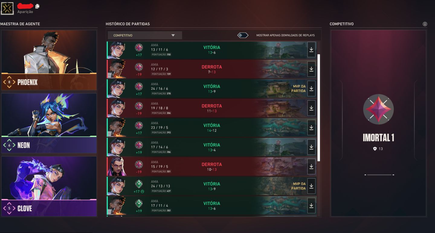 Conta Valorant Imortal 1