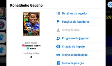 CONTA INICIANTE eFOOTBALL MOBILE | RONALDINHO BIG TIME BLITZ CURLER