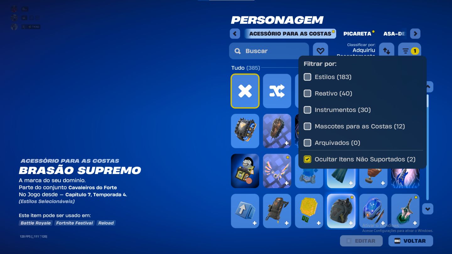 Conta de fortnite com +de $5k earnings de ganhos no jogo e mais de 200k de pr