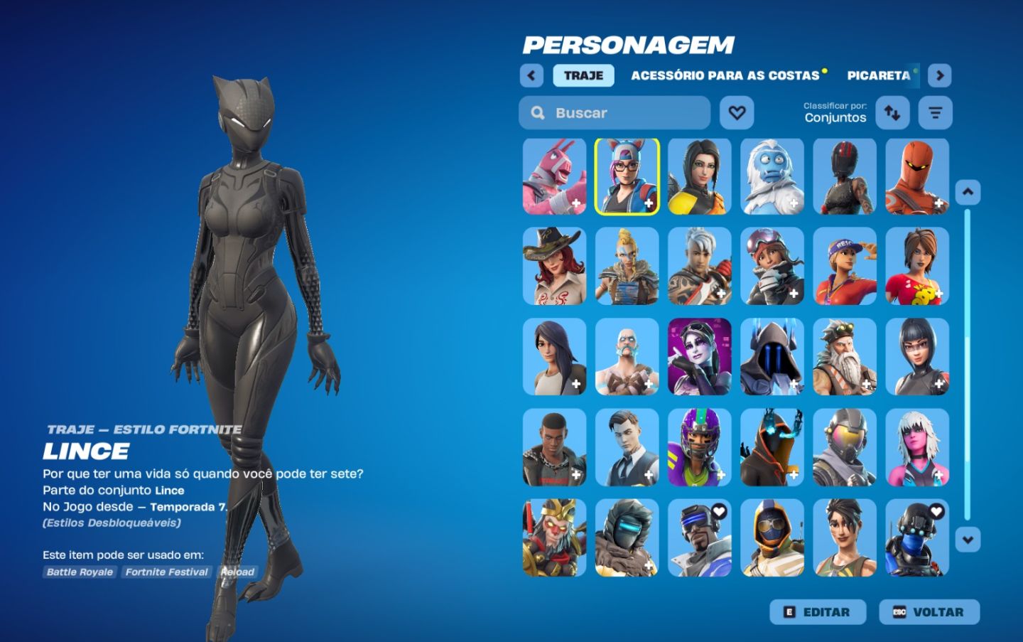 CONTA FN RARA | PASSES 4, 5, 6, 7, 8, 12, 19 + SKINS PSN e DANÇAS ANTIGAS etc...