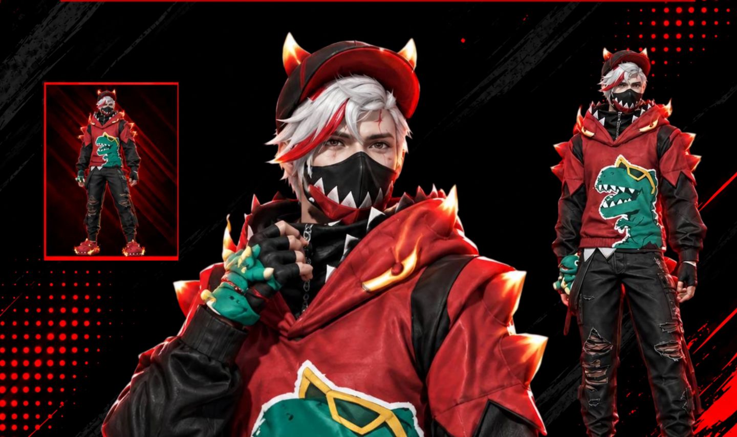 CONJUNTO DINO -FREE FIRE