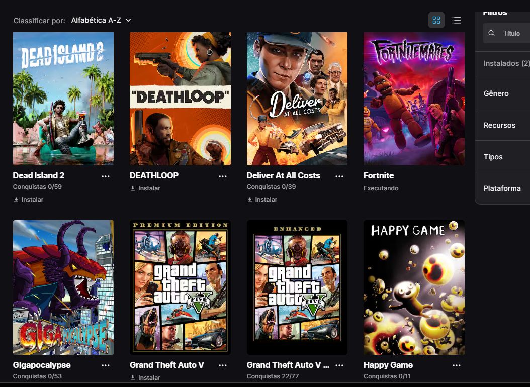 CONTA EPIC GAMES + GTA V ONLINE ENHANCED + VÁRIOS JOGOS