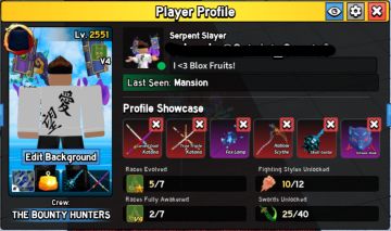CONTA BLOX FRUITS 2 V4 FULL+ GAMEPASS
