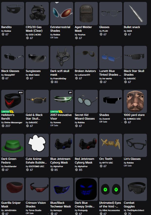 Conta Extra Domino hat com Korblox , offsale e muito mais (Promoção )