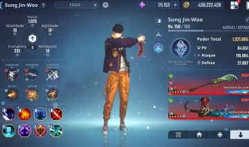 Conta Solo Levling Ending Game Lvl 158, 111K de NUCLEOS, TIMES METAS ELEMENTAIS!