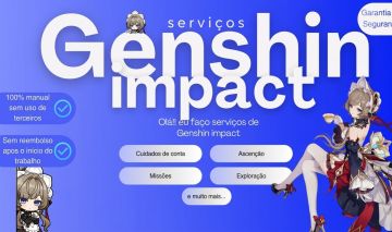 Faço serviços em Genshin para jogadores sem tempo!