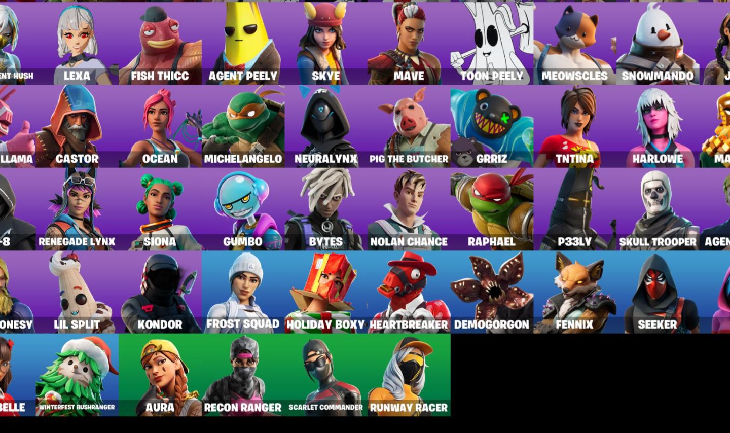 Conta de fortnite com demongorgon