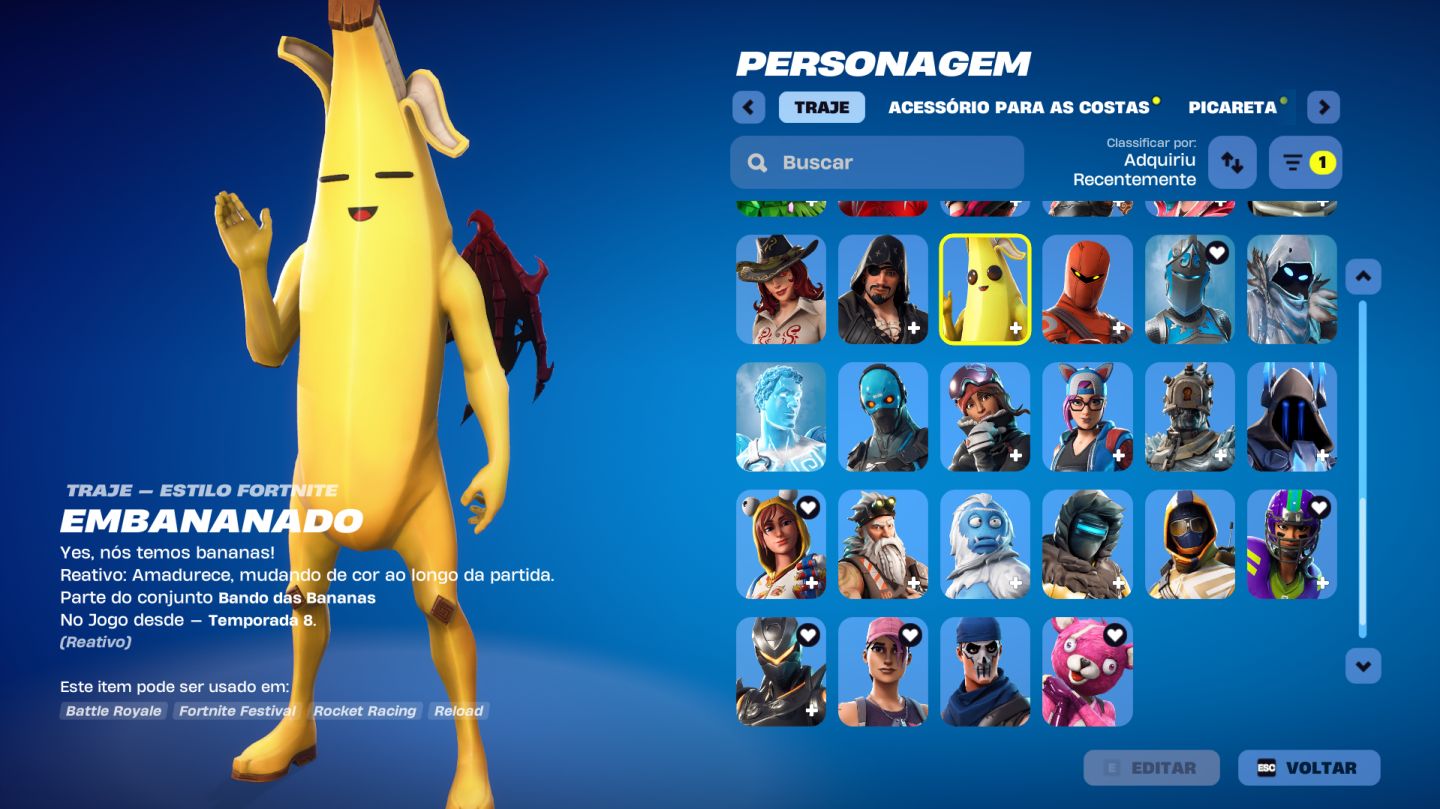 CONTA FORTNITE RARA 2017