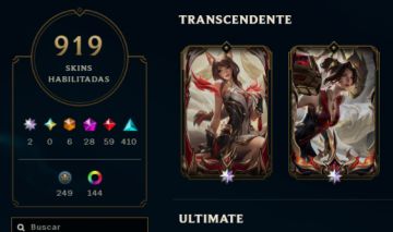 CONTA COM 919 SKINS INCLUINDO AHRI + KAI'SA ASCENDIDA E MUITO MAIS
