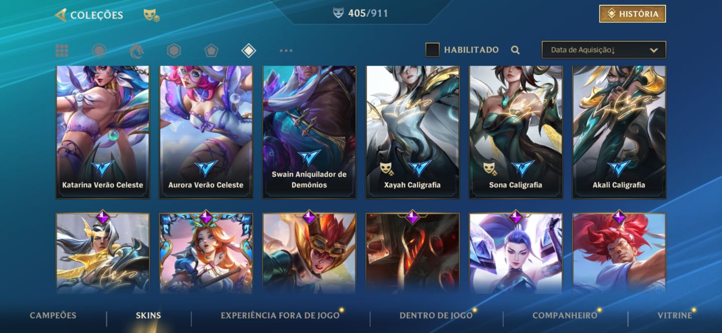Conta de Wild Rift pra colecionador