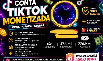 Conta tiktok Monetizada 37k seguidores reais