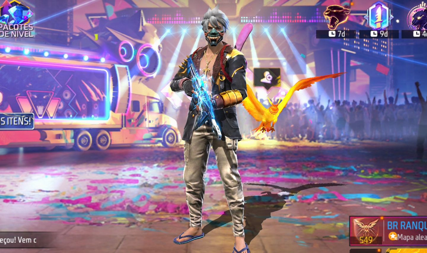 [35% OFF] CONTA DE FREE FIRE 49 + ITENS ANTIGOS + BANDEIRÃO