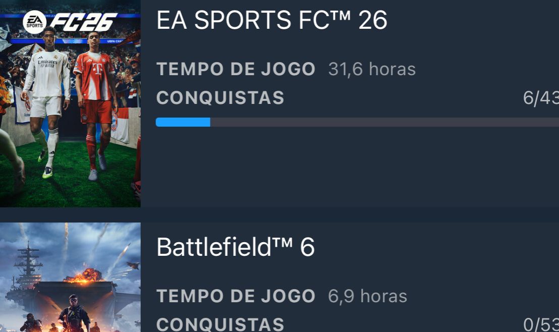 Conta Steam com 3 jogos - Battlefield 6 + FC 26 + CS2 PRIME