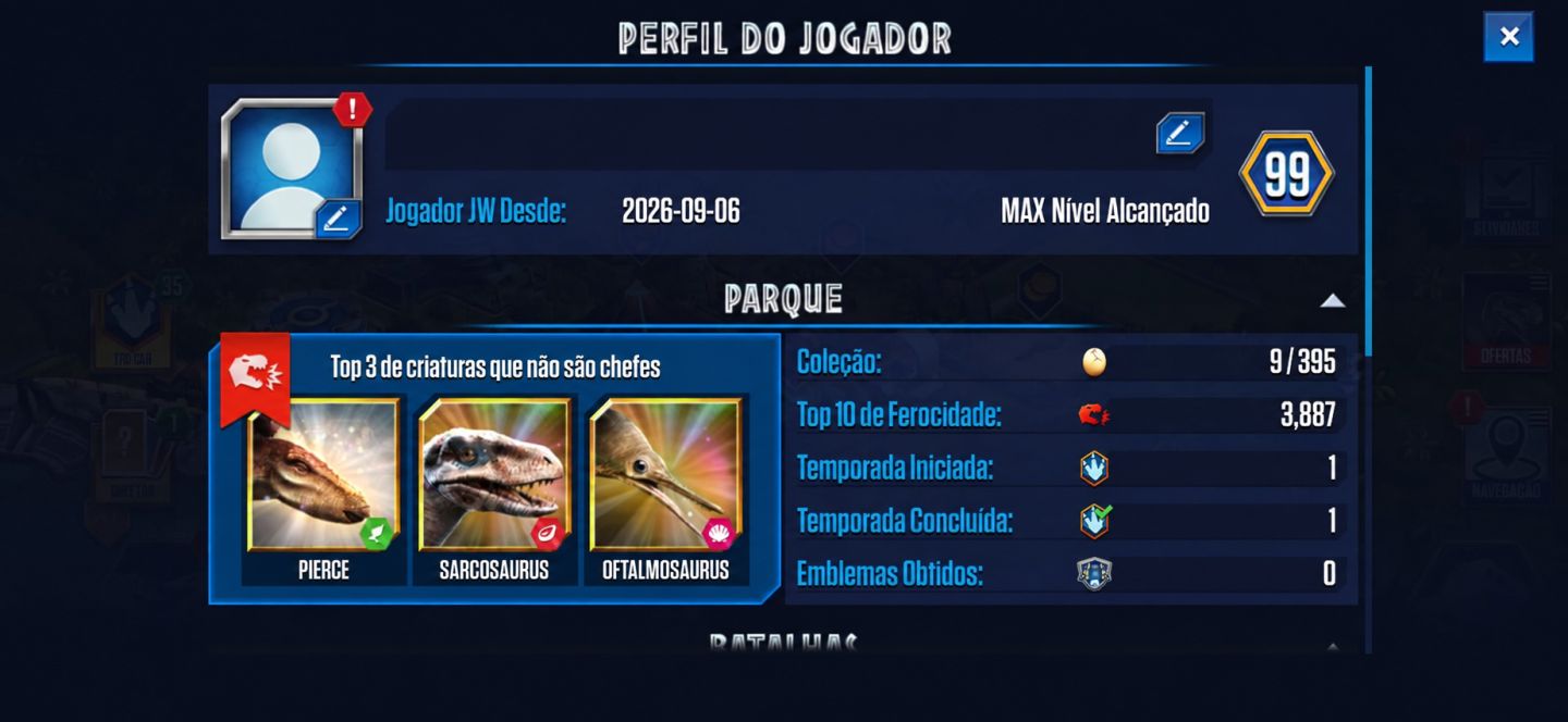 CONTA JURASSIC WORLD THE GAME | RECURSOS FULL