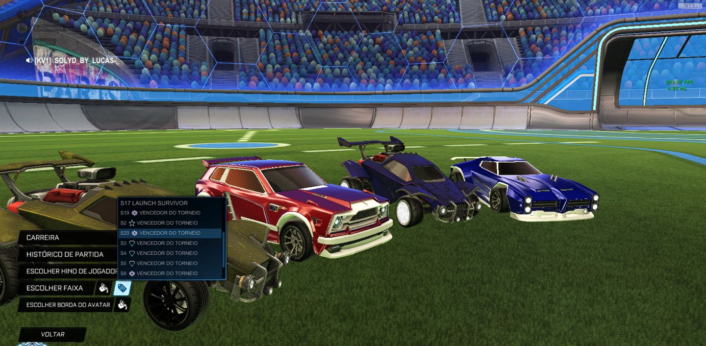 CONTA EXCLUSIVA ROCKET LEAGUE SKYLINE+BATMOVEL+TAGS GRAND CHAMPION+LEVEL2500+BIO