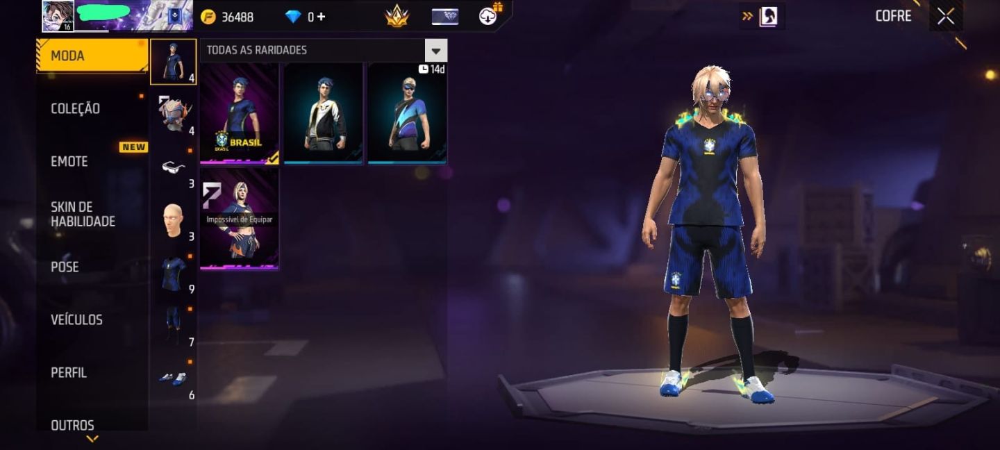 CONTA FF LVL 16: TROCA NICK + CAVALO PENUMBRA + AUG ECLIPSE