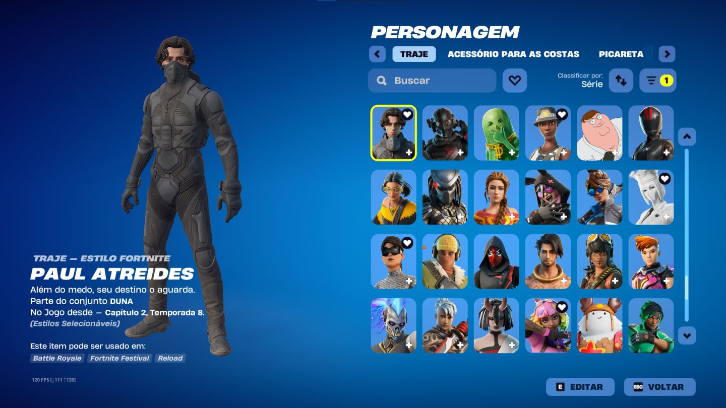 Conta de fortnite tryhard com 281 skins