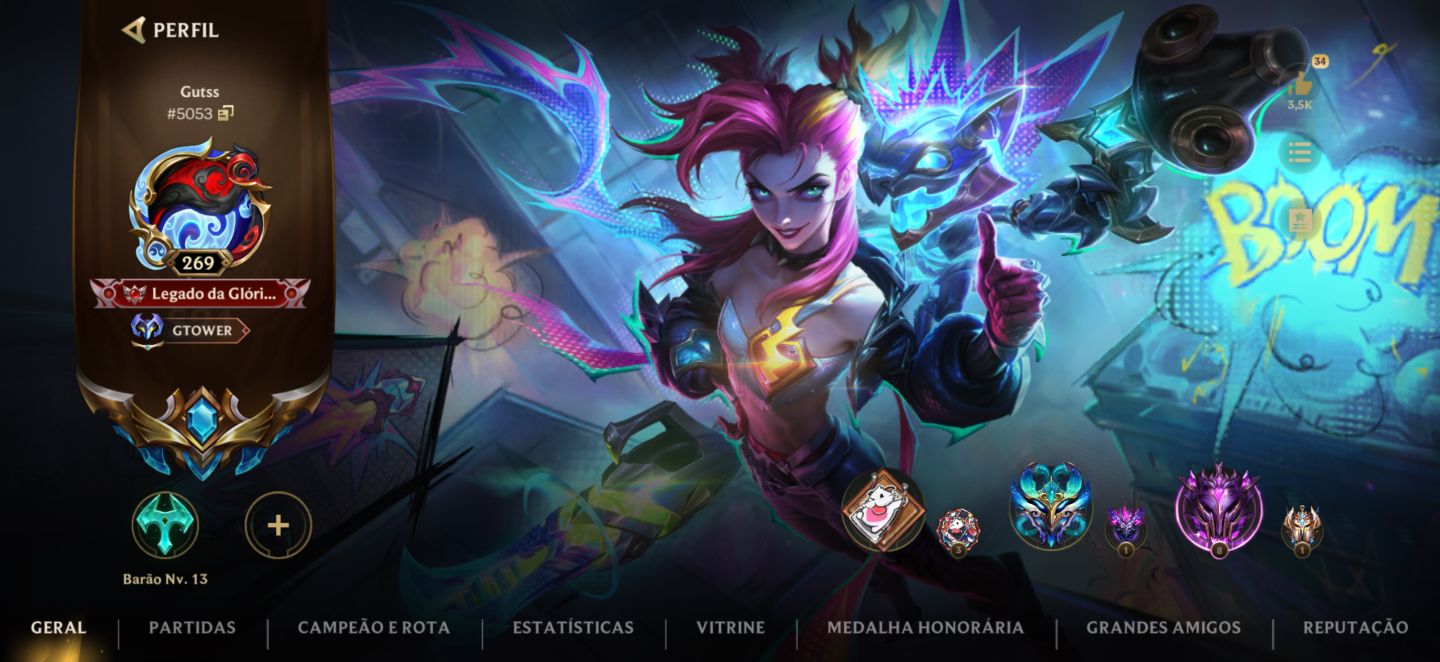 Conta Wild rift com 214 skin jinx super vilã todas forma e master yi turbo neon