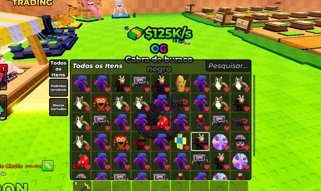 Chute um Bloco da Sorte Brainrots a venda !