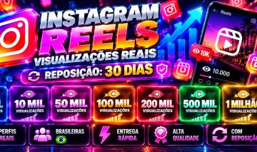 Instagram Reels: Visualizações Reais com Reposição de 30 Dias